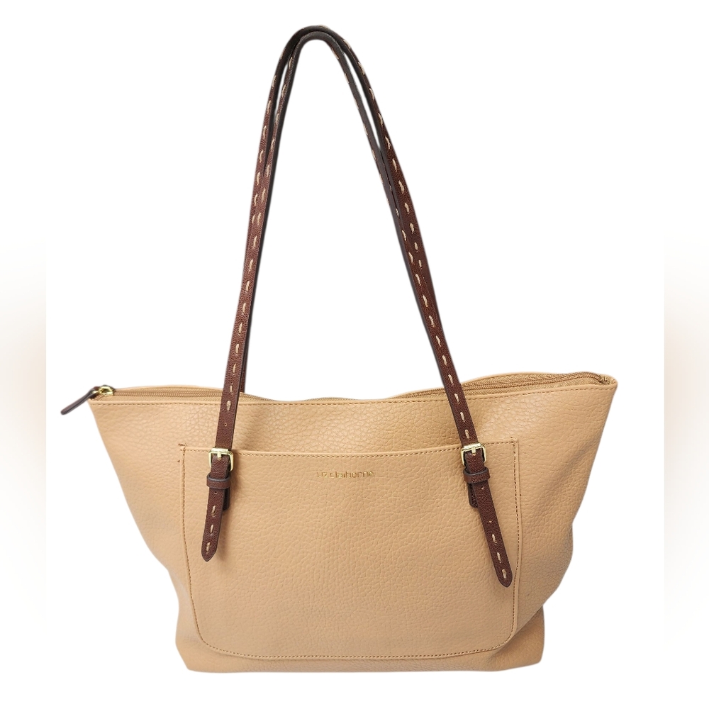 LIZ CLAIBORNE Large Elizabeth Camel Tote Bag EUC